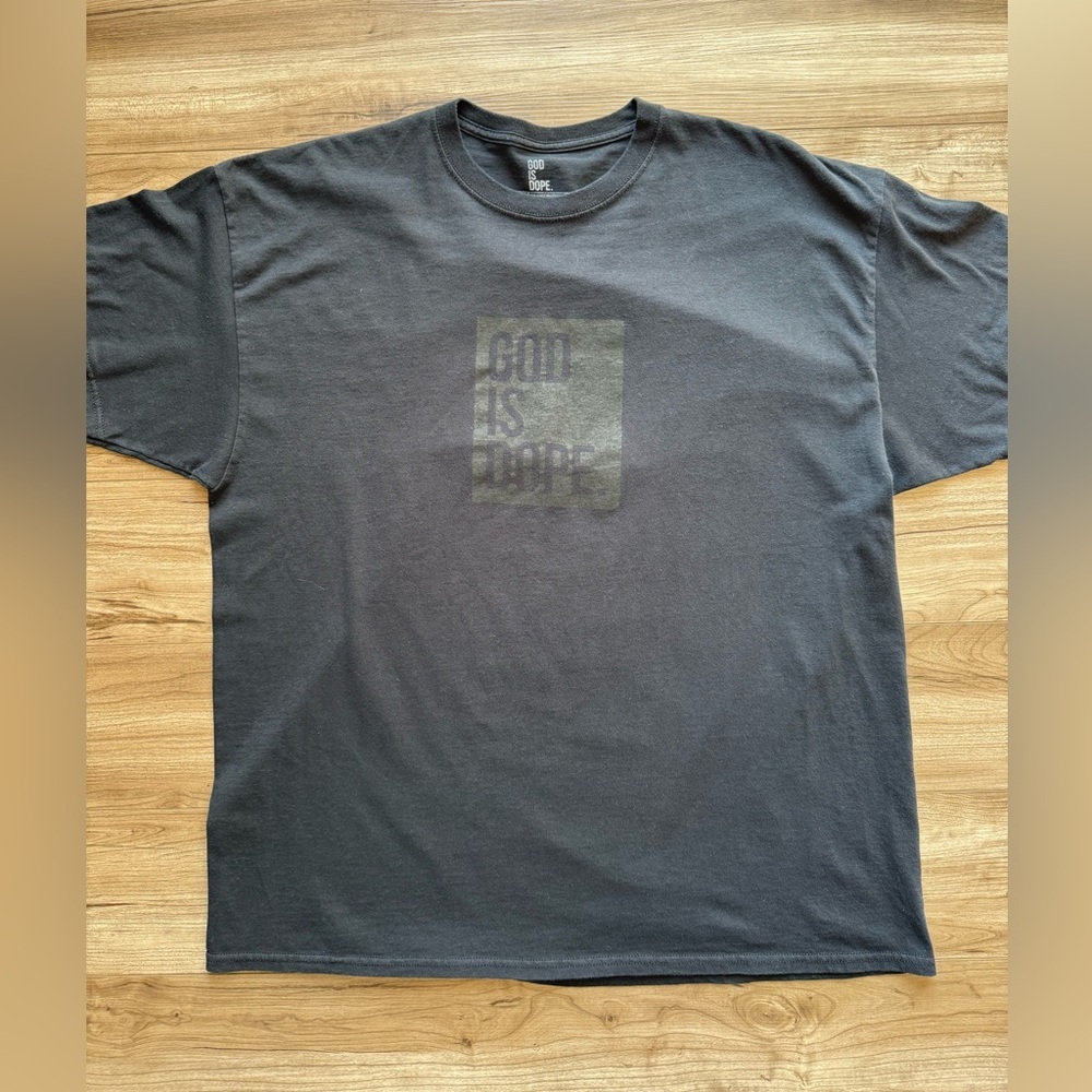 GOD IS DOPE Cotton Short Sleeve Tee Unisex Size 2XL Black - Picture 2 of 8